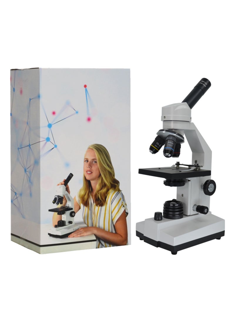 King Mariot Compound Microscope | 100~230 V / Rechargeable Batteries / Non-Rechargeable Batteries | Stable Educational Microscope | Antibacterial Paint | Antifungals Optics  - Image 3