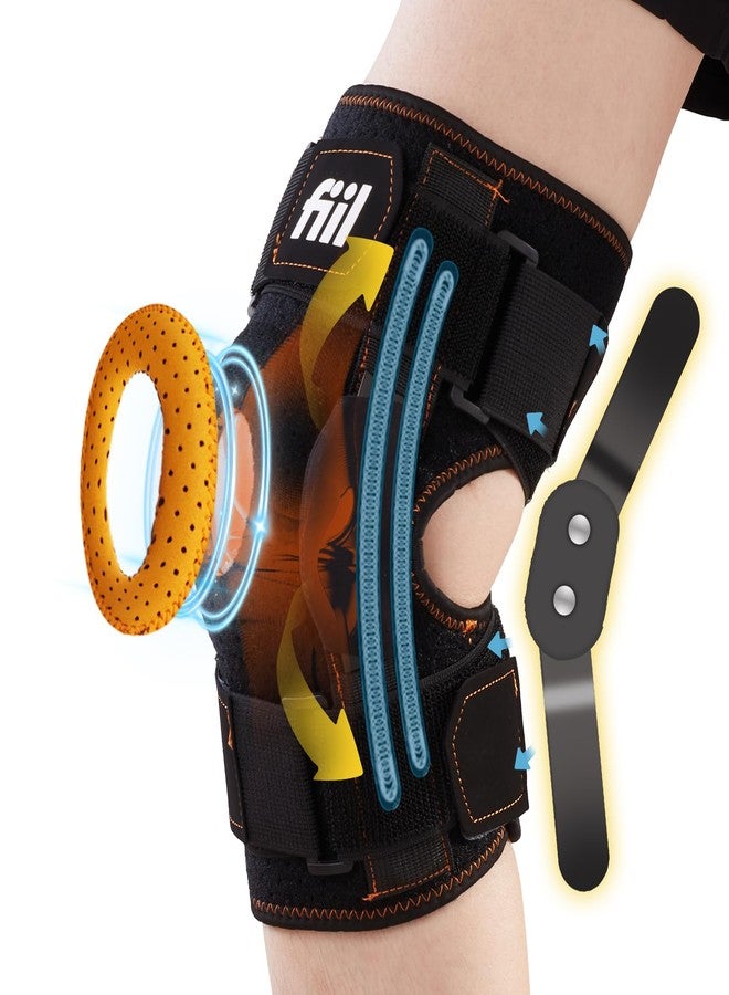FIIL Hinged Knee Brace For Meniscus Tear - Adjustable Knee Support for Knee Pain Removable Side Knee Stabilizers and Gel Pads Effective Relief Arthritis Tendinitis Pain For Men and Women - Image 1