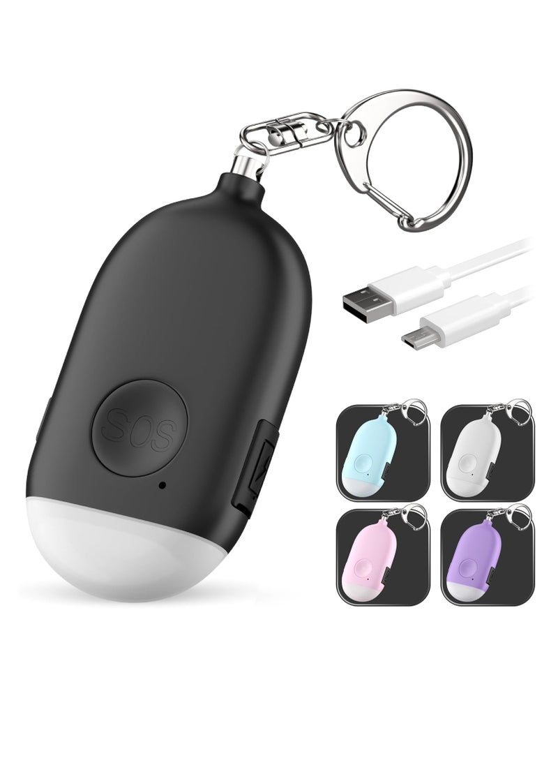 Bukela - Personal Alarm Self Defense Alarm Keychain Emergency LED Flashlight with USB Rechargeable - Security Personal Protection Devices for Women Girls Kids Elderly - Image 1