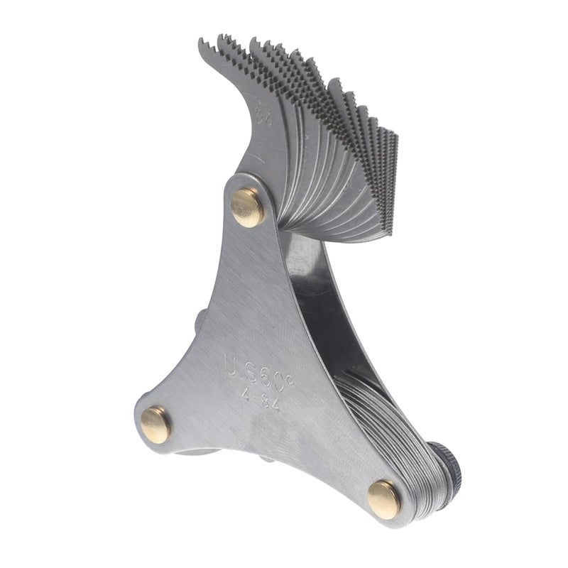 51 Pcs Thread Pitch Cutting Gauge Caliper Tool for Steel Measurement - Image 1