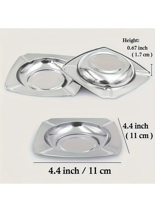 Square 12 Pieces Traditional Tabletop Ashtray Set for Indoor Outdoor Use - Image 4