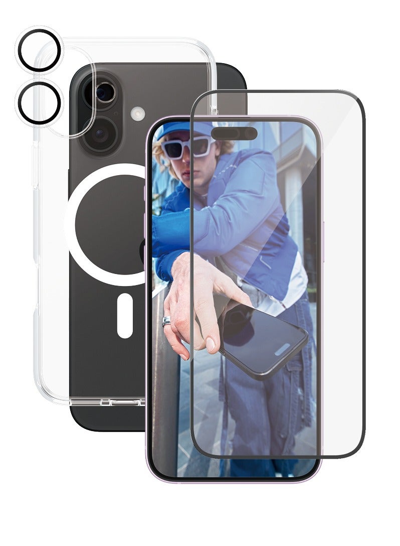 PanzerGlass CARE Flagship 3 in 1 Bundle With MagSafe iPhone 16 Plus - Clear - Image 1