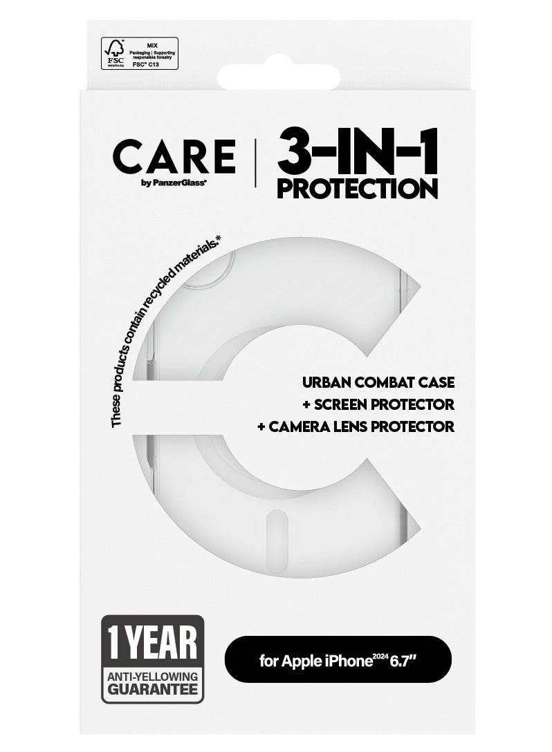 PanzerGlass CARE Flagship 3 in 1 Bundle With MagSafe iPhone 16 Plus - Clear - Image 3