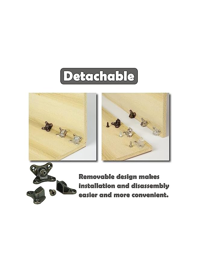 PROMASS promass 10PCS Detachable Corner Brace, Stainless Steel L Brackets, Right Angle Support with Screws for Wooden Furniture, Chairs, Table Leg  - Image 3