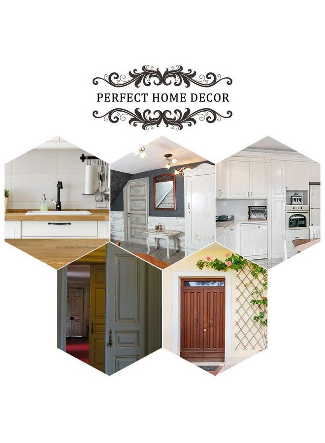 Fdit Pack of 4 Vintage Style Pull Handle Door Knob Back Plate for Home Furniture Drawer Cabinet Dresser Closet Wardrobe Cupboard with Screw(Green Bronze,) - Image 4