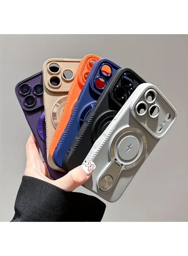 Black Magnetic Stand Case Wireless Charging Anti Drop Shockproof For iPhone 13 - Image 5