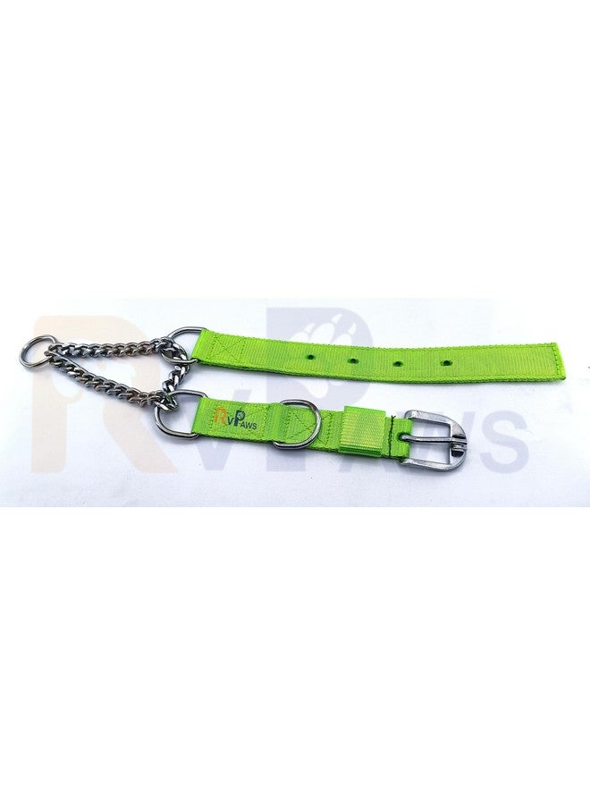 Heavy Duty Nylon Half And Half Choker Diamond Cut Choke Chain 1.25-Inch Durable Dog Collar Choke Chain Ideal For Training Giant And Large Breed Dogs (Green) - Image 4