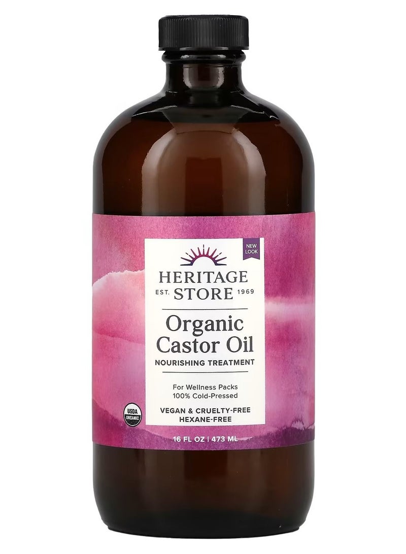 هيريتج ستور زيت الخروع العضوي 16 أونصة سائلة 473 مل