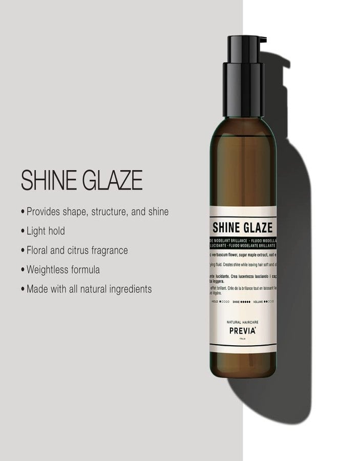 PREVIA Shine Glaze Glossifying Styling Hair Serum for Dull Hair with Light Hold Hydrating Formula Boosts Shine and Volume Vegan Natural Ingredients Sulfate Paraben Free 6.7 oz - Image 2