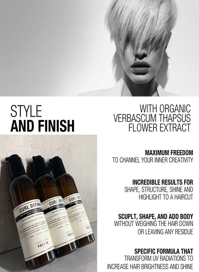 PREVIA Shine Glaze Glossifying Styling Hair Serum for Dull Hair with Light Hold Hydrating Formula Boosts Shine and Volume Vegan Natural Ingredients Sulfate Paraben Free 6.7 oz - Image 3