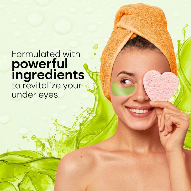 BLOOMORA Green Tea Under Eye Patches (30 Pairs), Cooling Eye Mask for Puffy Eyes & Dark Circles, Soothing & Hydrating Gel Pads, Revitalizing Under Eye Care & Skincare Gifts for Women - Image 5