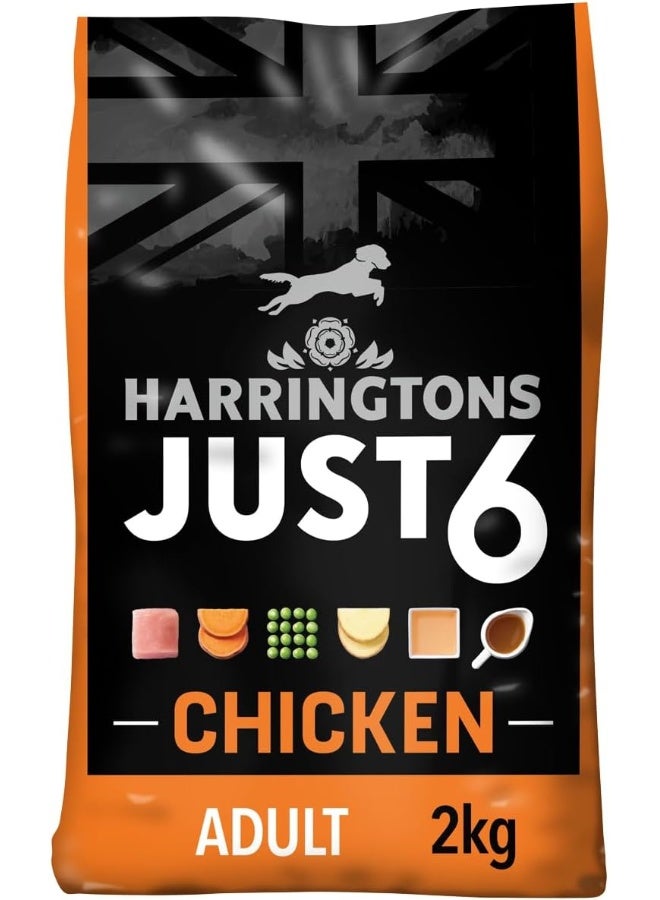 Harringtons Just 6 Chicken Grain Free Dry Dog Food 2Kg - Image 1