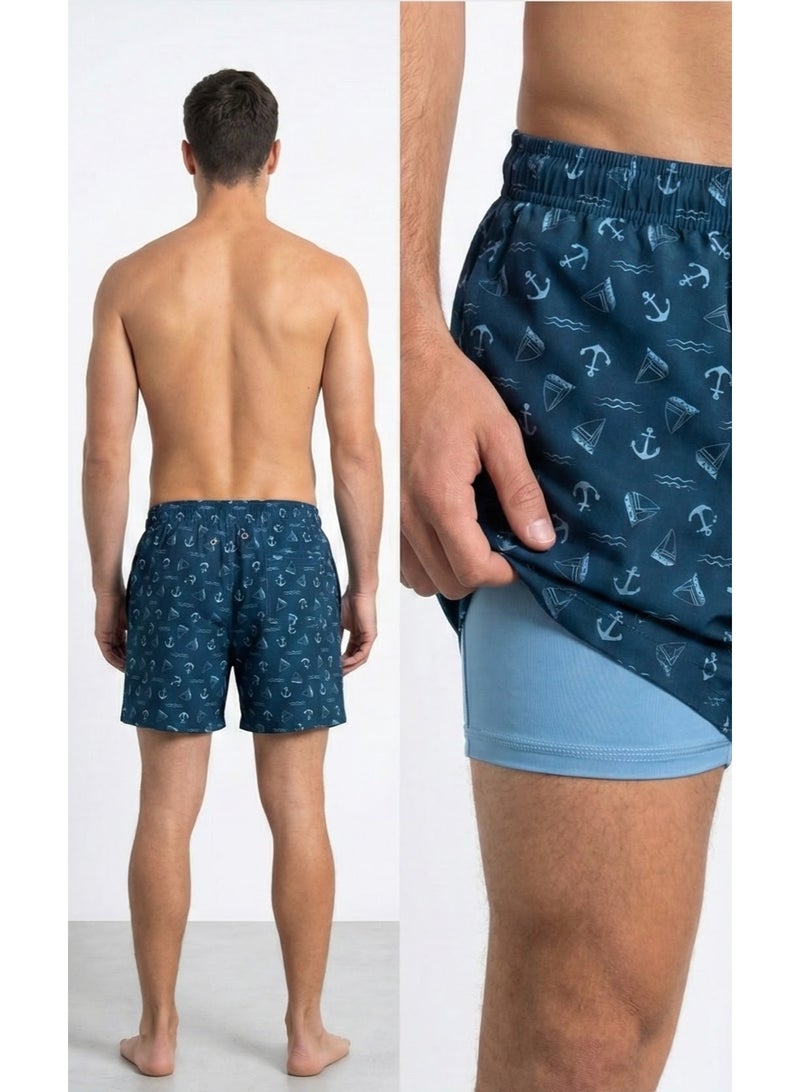 Cetus Board Short AnchorShip - Junior (Blue/Green) - Image 1