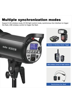 Godox Godox SK300II-V SK300IIV 300Ws Photo Studio Strobe Flash Monolight Light with Reflector&60°Grid Kit, Bowens Mount, 10W LED Modeling Lamp for Studio, Shooting, Location, Portrait Photography 110~120V  - Image 2