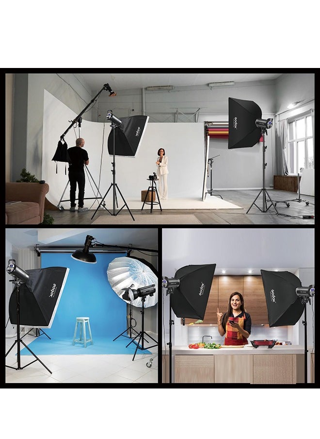 Godox - Godox SK300II-V SK300IIV 300Ws Photo Studio Strobe Flash Monolight Light with Reflector&60°Grid Kit, Bowens Mount, 10W LED Modeling Lamp for Studio, Shooting, Location, Portrait Photography 110~120V - Image 1