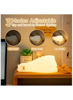 Hihonor Night Light for Kids Rechargeable Lying Flat Duck Silicone Night Light, Dimmable Kawaii Nursery Night Lamp for Breastfeeding, Room Decor, Birthday  - Image 2