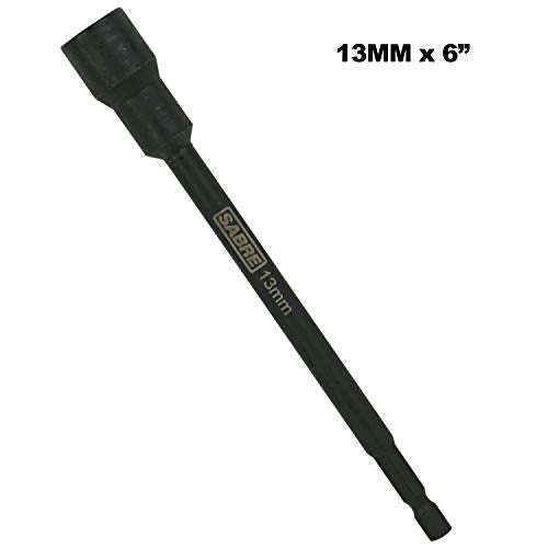 Sabre Tools 13mm Impact Magnetic Nut Driver – 6 Inch Length, 1/4 Inch Hex Shank, Magnetic Socket Tip (13mm Metric) - Image 2