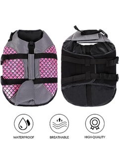 FEELING MALL Dog Life Jacket For Swimming With Waterproof Handle Adjustable Dogs Vest With Shark Fin Skin-Friendly Neoprene Lifesaver Water Safety,Pool, Beach Safety High Visibility Pet For Boating(S)  - Image 3