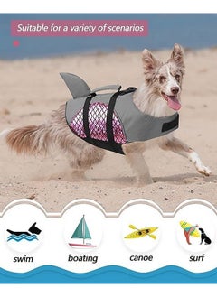 FEELING MALL Dog Life Jacket For Swimming With Waterproof Handle Adjustable Dogs Vest With Shark Fin Skin-Friendly Neoprene Lifesaver Water Safety,Pool, Beach Safety High Visibility Pet For Boating(S)  - Image 5