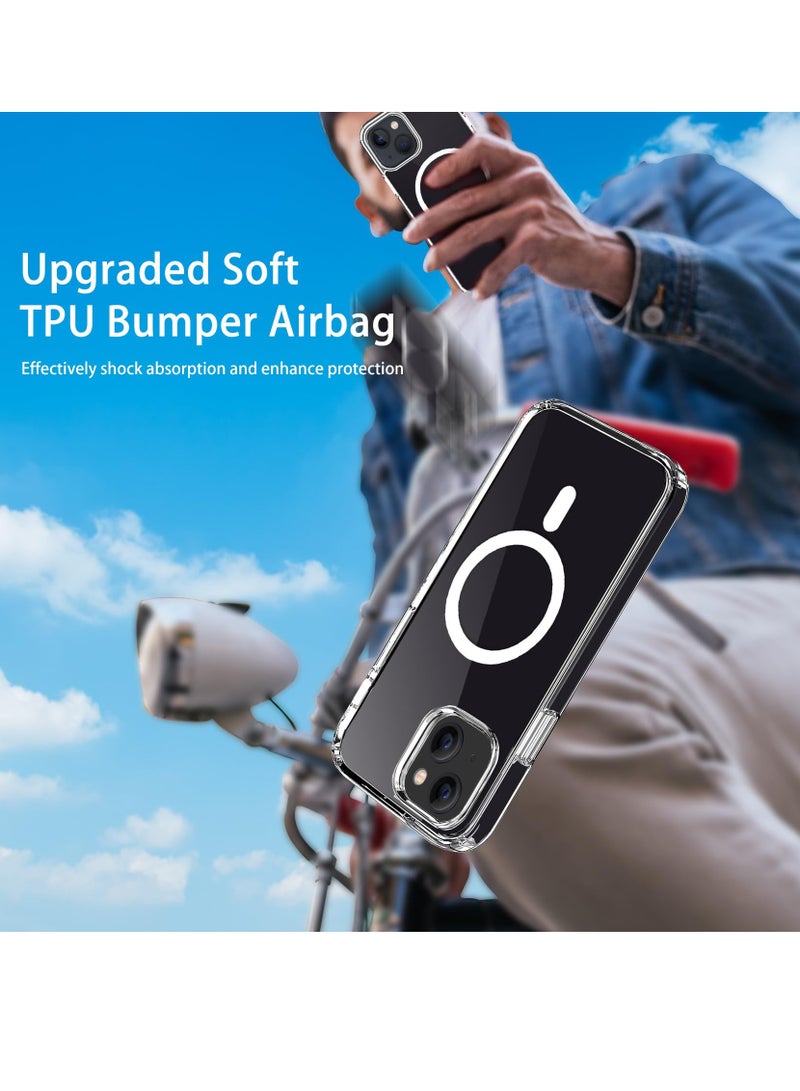 BORTONY iPhone 15 Plus Magsafe Case Transparent Anti-Yellow Shockproof iPhone 15 Plus Cover Scratch Resistant Ultra Slim Magnetic Cover for iPhone 15 Plus 6.7 inch - Image 5