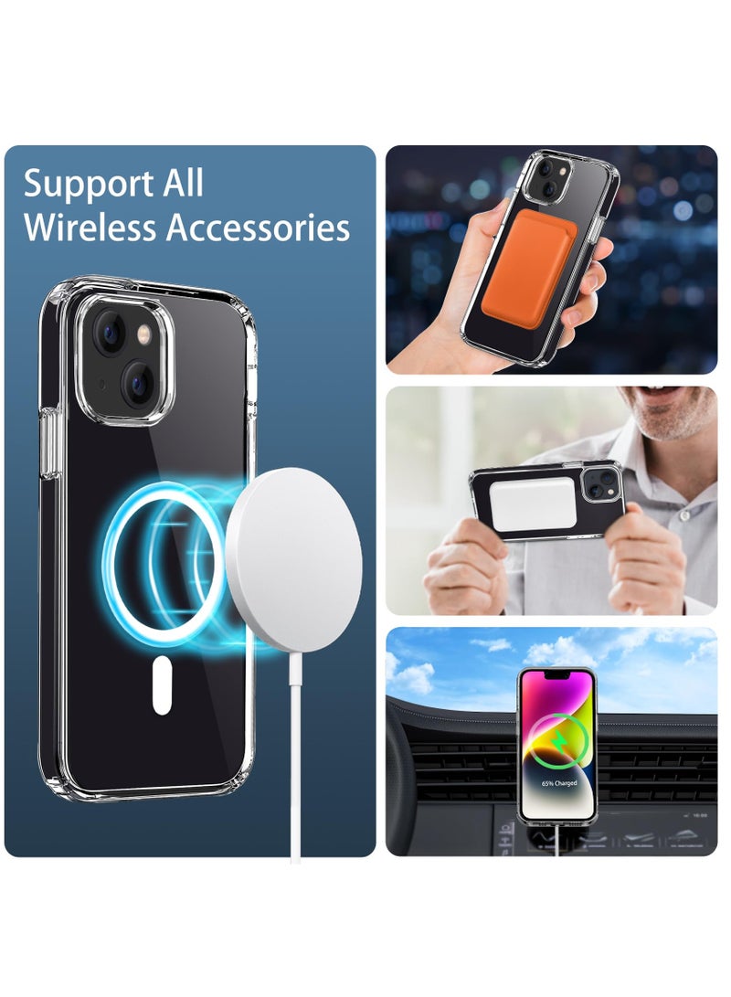 BORTONY iPhone 15 Plus Magsafe Case Transparent Anti-Yellow Shockproof iPhone 15 Plus Cover Scratch Resistant Ultra Slim Magnetic Cover for iPhone 15 Plus 6.7 inch - Image 4