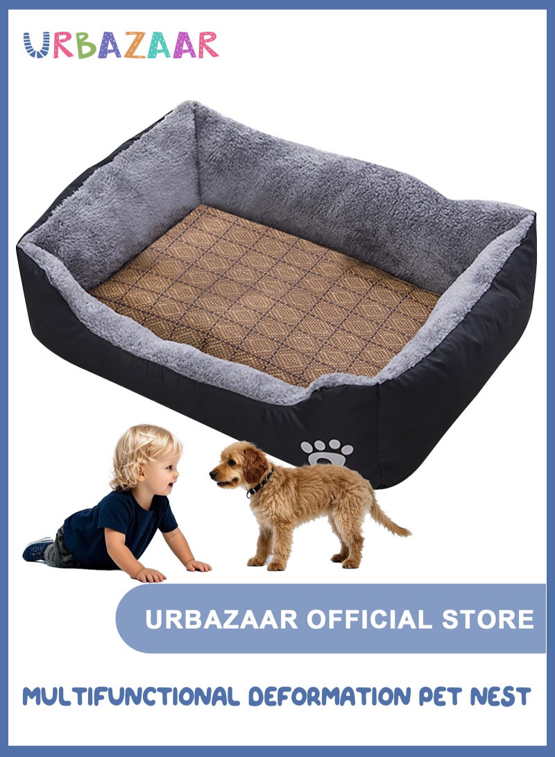 URbazaar Super Soft Dog Bed Mattress, Large Washable Pads Room, Soft Plush Sleeping Pet Bed for Small Medium Large Dogs Cats Puppy Nest, with Anti-Slip Waterproof Bottom 70 * 55cm - Image 1