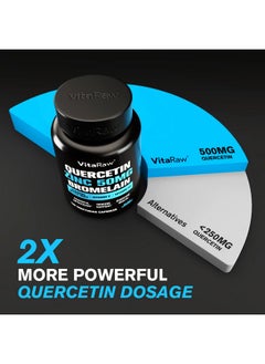 VitaRaw ?????? Quercetin 500Mg Supplement With Bromelain Supports Immune Response Joint Comfort And Overall Wellness Vitamin C Zinc 50Mg And Vitamin D3 5000 Iu 5 In 1 Immunity Health Pills  - Image 4