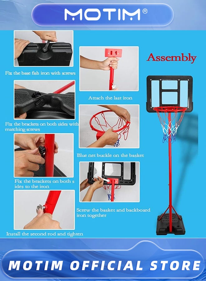 Motim Teens Outdoor Basketball Stand Portable Basketball Hoop for Kids Youth Outside Backyard & Driveway  - Image 2
