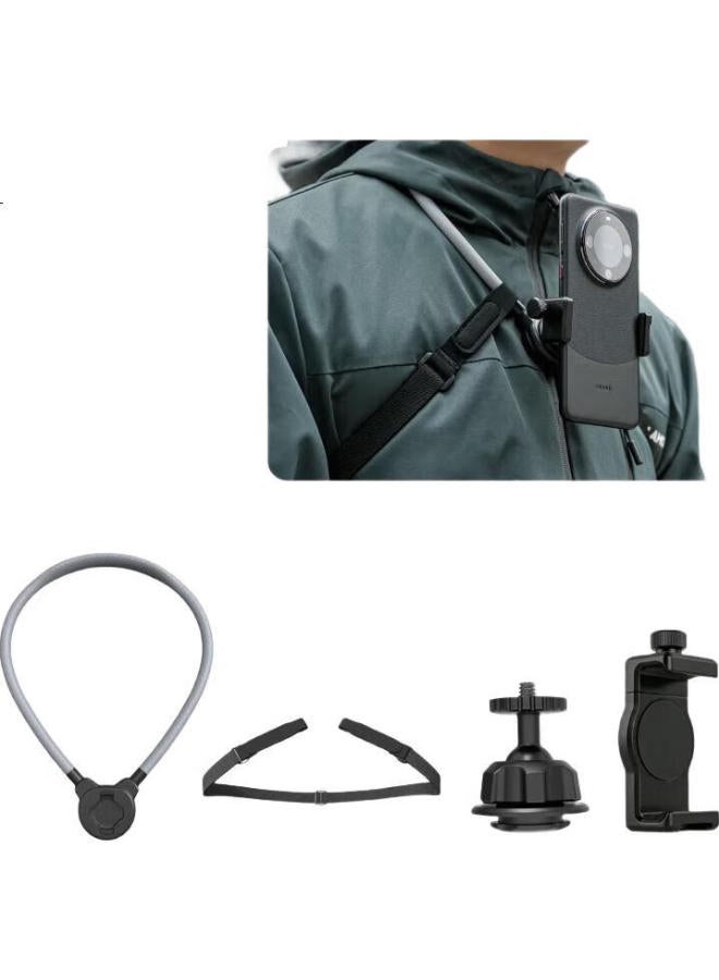 Surewo Magnetic Neck Strap Phone Holder, Chest-Mounted Shooting Bracket, First-Person Perspective Shooting Collar, Phone Holder For Tiktok Fishing, Cycling, Centered Shooting - Image 3