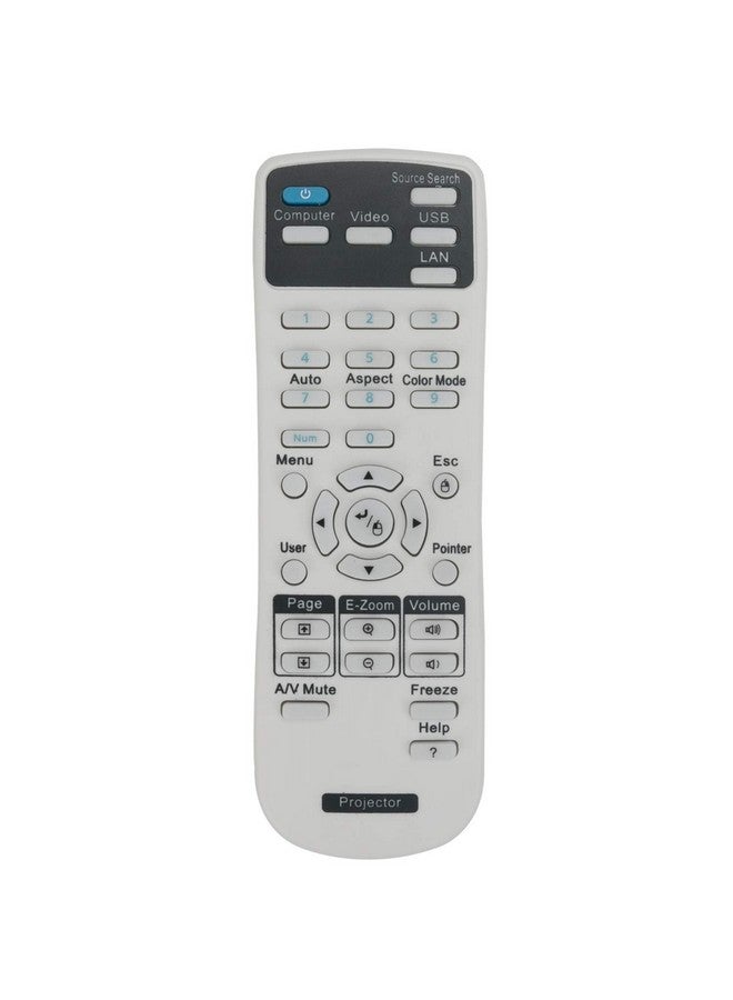 Allimity ALLIMITY Replace Remote fit for Epson Projector EB-98 EB-97 VS230 VS330 EB-430 EB-420 EB-470 EB-480 EB-965 EB-945 EB-940 EB-W02 EB-X02 EB-W01 EB-S01 EB-S02 EB-X14 EB-X12 PowerLite 520 BrightLink 430i  - Image 1