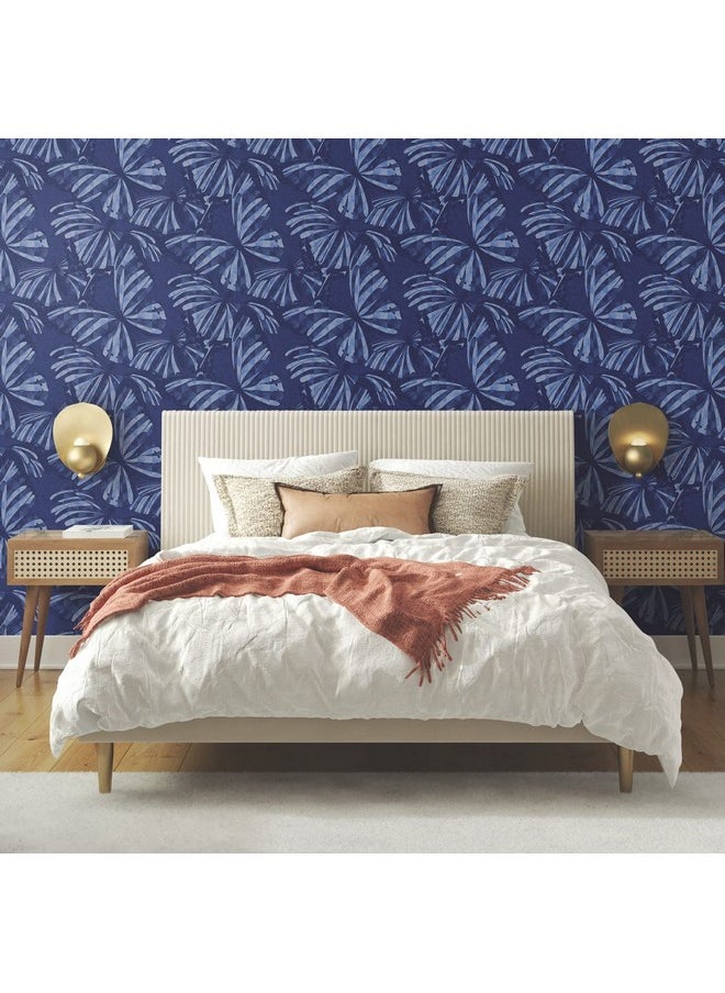Mr. Kate - Rmk12318Rl Butterfly Peel And Stick Wallpaper Blue Navy - Image 1