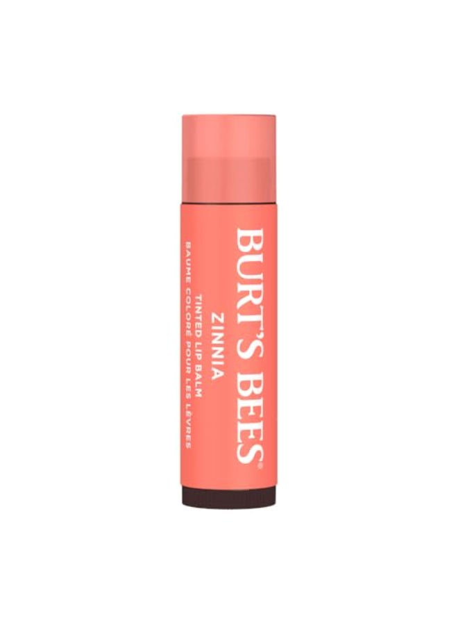 Burt's Bees Burts Bees 100 Natural Origin Tinted Lip Balm Zinnia with Shea Butter Botanical Waxes 1 Tube - Image 1
