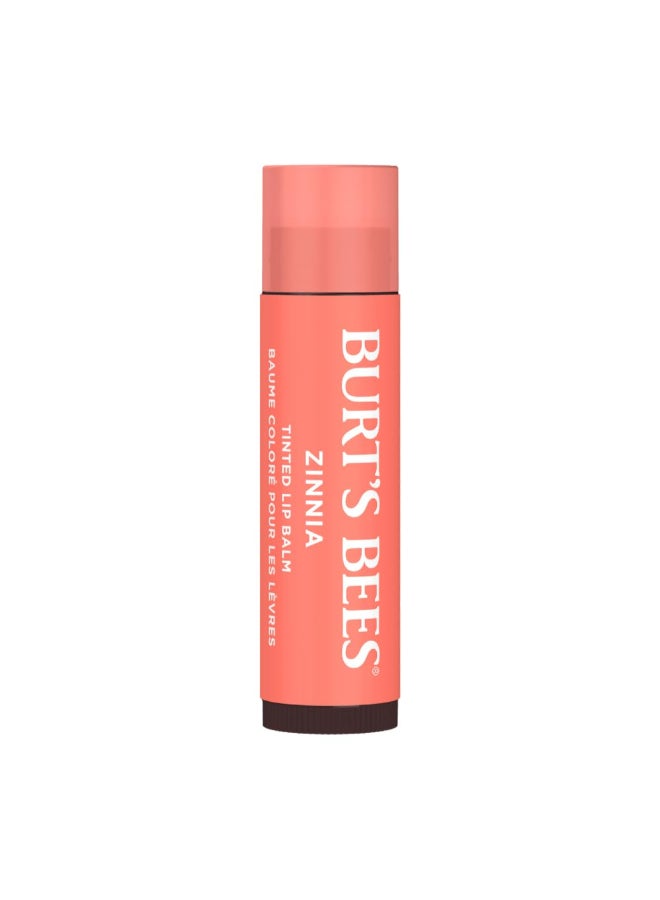 Burt's Bees Burts Bees 100 Natural Origin Tinted Lip Balm Zinnia with Shea Butter Botanical Waxes 1 Tube - Image 3