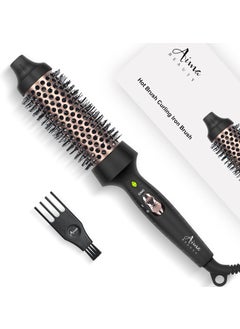 Aima Beauty Aima Beauty Hair Curling Iron Brush 1540mm Hot Round Brush Create Smooth  Shiny Loose Curls Fast Heating Thermal Brush Dual Voltage 60Mins Auto Shut Off Black 