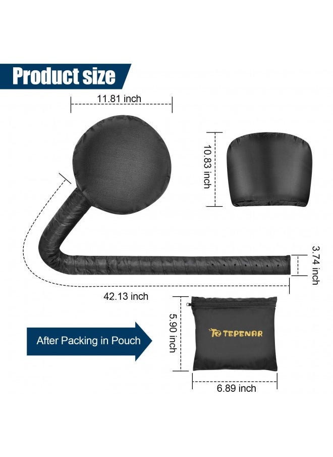 TEPENAR TEPENAR Bonnet Hair Dryer Attachment, Upgraded Soft Adjustable Large Hair Drying Bonnet for Hand Held Hair Dryer, Easy to Use for Natural Curly Textured Hair Care and Speeds Up Drying Time at Home  - Image 3