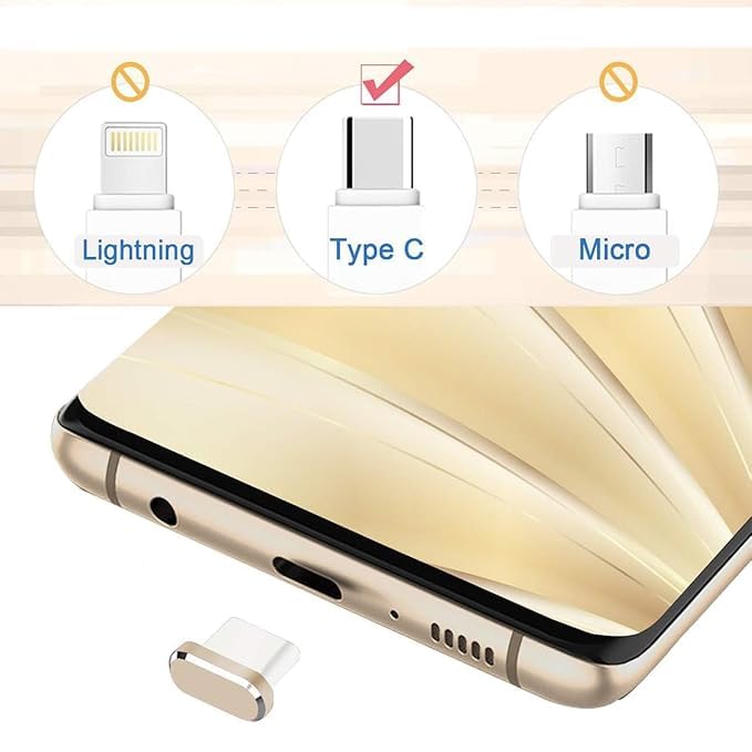 Enclave USB C Dust Plug, Type C Anti Dust Plug Cover Charging Port Protector Cap with Cleaning Brush for All USB C Devices.(Pack of 2) (Gold) - Image 2