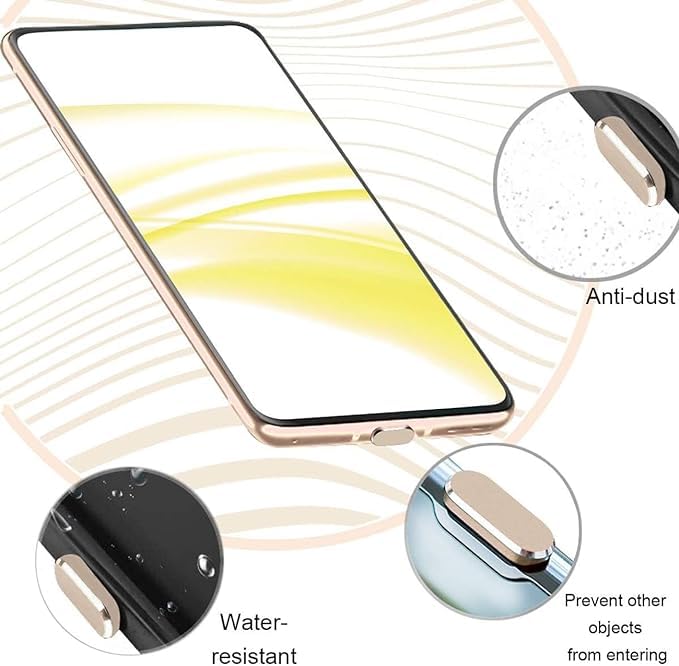 Enclave USB C Dust Plug, Type C Anti Dust Plug Cover Charging Port Protector Cap with Cleaning Brush for All USB C Devices.(Pack of 2) (Gold) - Image 3