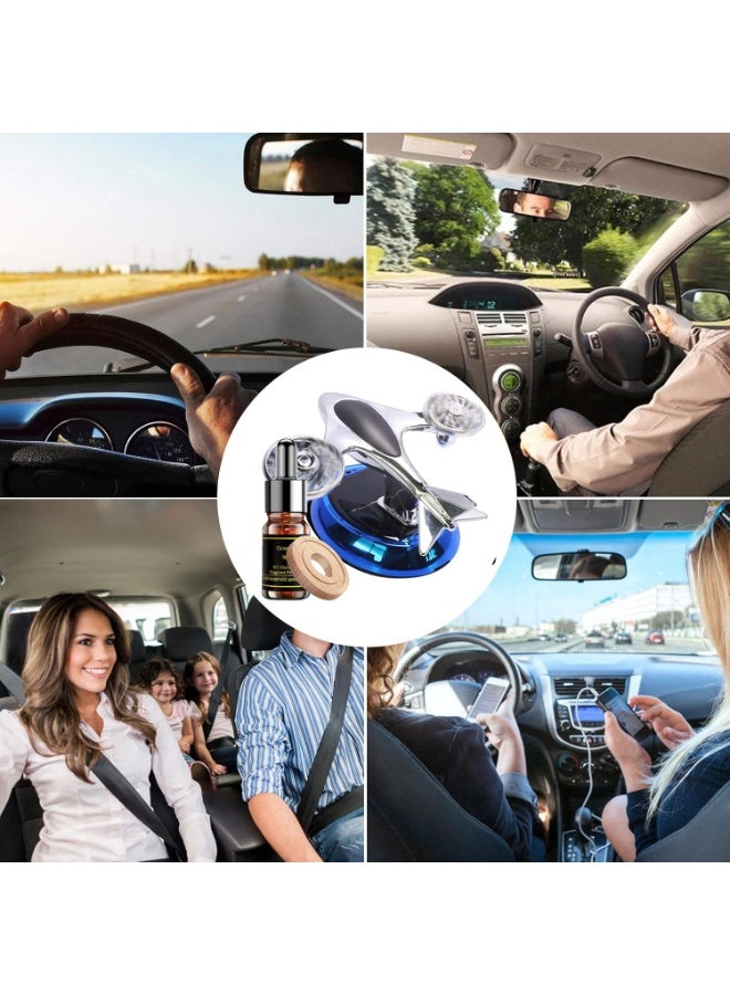 معطر جو على شكل مروحية سيارة - جهاز تنقية دوار يعمل بالطاقة الشمسية، رائحة تدوم طويلاً للسيارة والمنزل والمكتب - Image 5