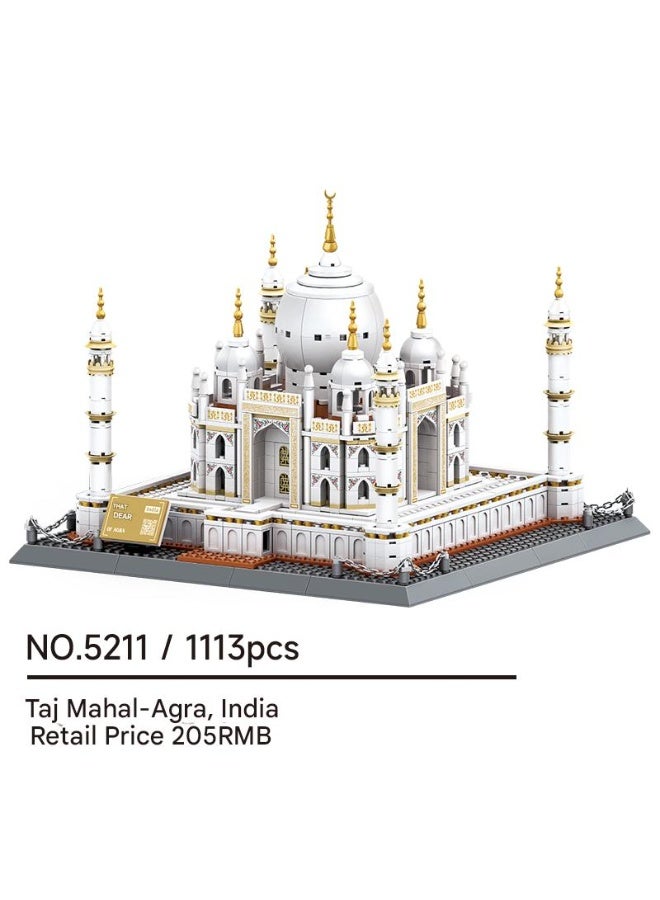 wange 【Taj Mahal Architecture Blocks – 1113Pcs】Miniature Replica of World Heritage | ABS | For Kids & Adults (6+) - Image 2