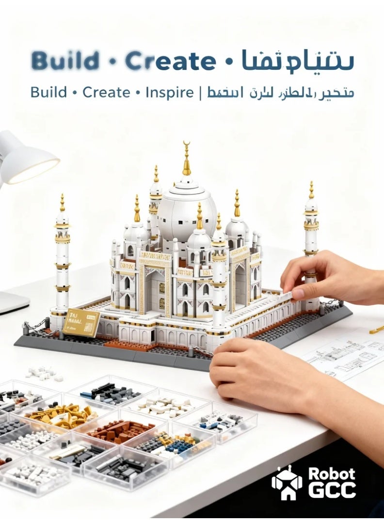 wange Taj Mahal Architecture Building Block Set – 1113 PCS Landmark Edition | Compatible with Major Brands | Educational DIY Kit for Adults & Teens - Image 2