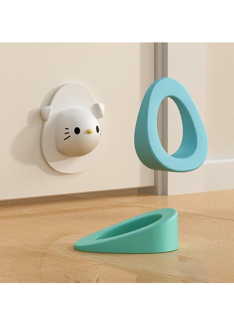 SOLARAE Door Stopper Wall Protector, 2-in-1 Anti-Skid Anti-Collision Door Stopper for Wall Protection, Animal Silicone Door Stop Wall Protector for Home and Office Pack of 4 - Image 3
