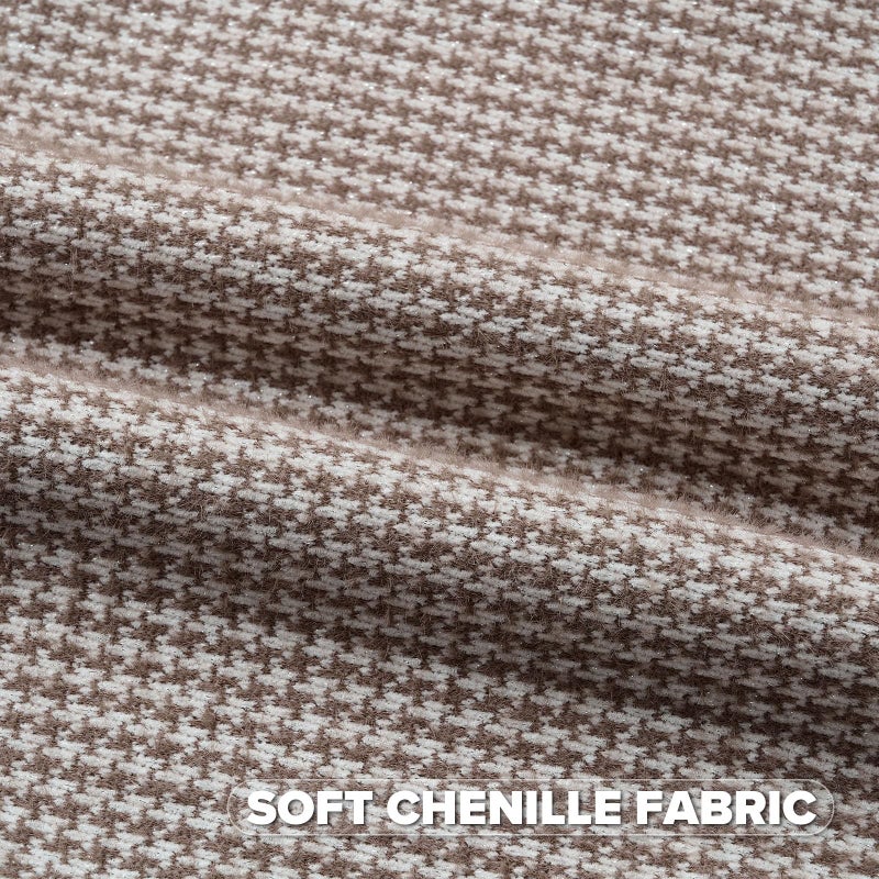FUTEI Coffee Decorative Throw Pillow Covers 22x22 Inch Set of 2,Soft Houndstooth Gingham Textured Cushion Case,Modern Home Decor for Couch Bed Living Room - Image 2