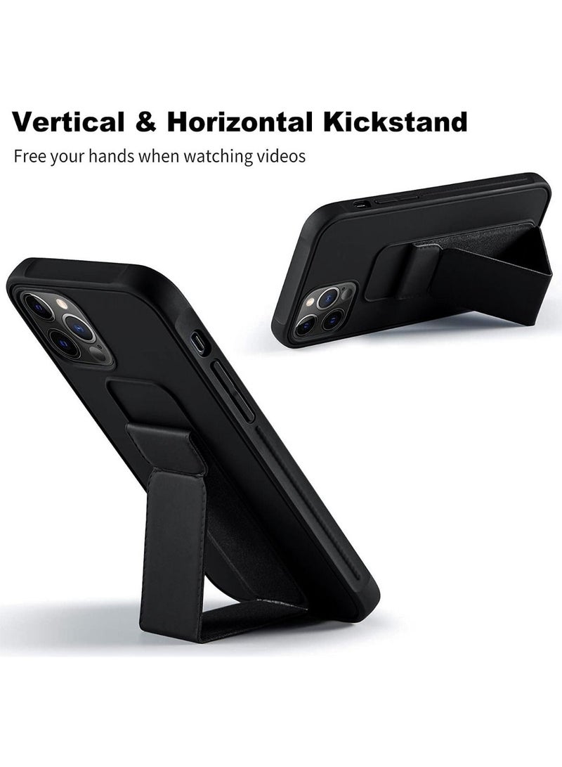 Techie Magnetic Car Mount Kickstand Holder Premium Silicone Anti-slip Hand Strap Grip Cover Case For Apple iphone 15 Pro Max  - Image 2