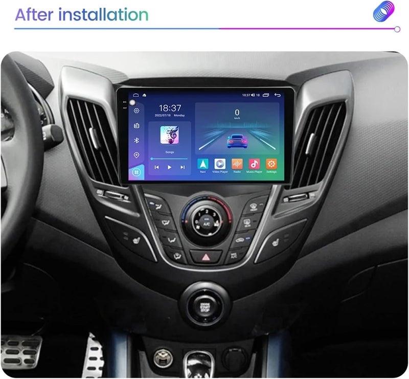 SSR android car screen for hyundai veloster model 2011 to 2017 applecarplay android auto reverse camera wifi maps youtube - Image 3