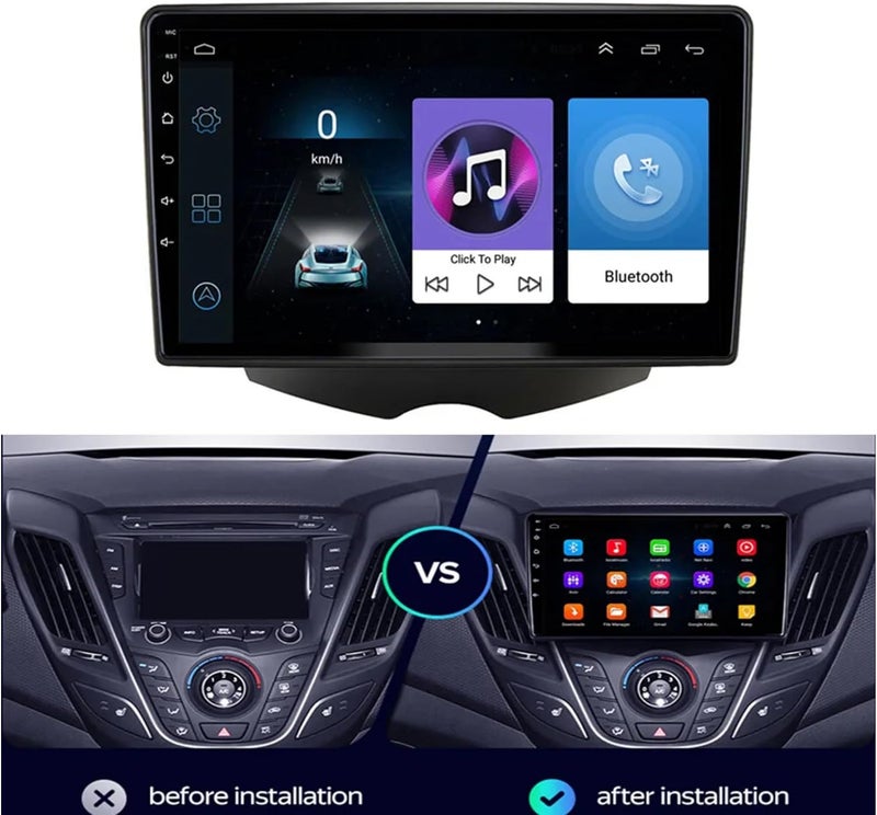 SSR android car screen for hyundai veloster model 2011 to 2017 applecarplay android auto reverse camera wifi maps youtube - Image 4