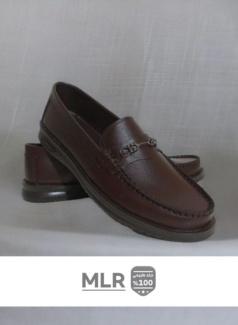 MLR shoes original genuine leather Dark brown color Brown hand stitching - Image 3