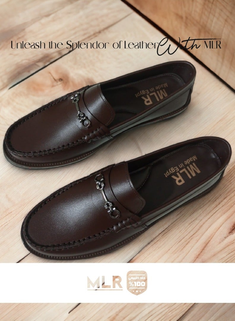 MLR shoes original genuine leather Dark brown color Brown hand stitching - Image 2