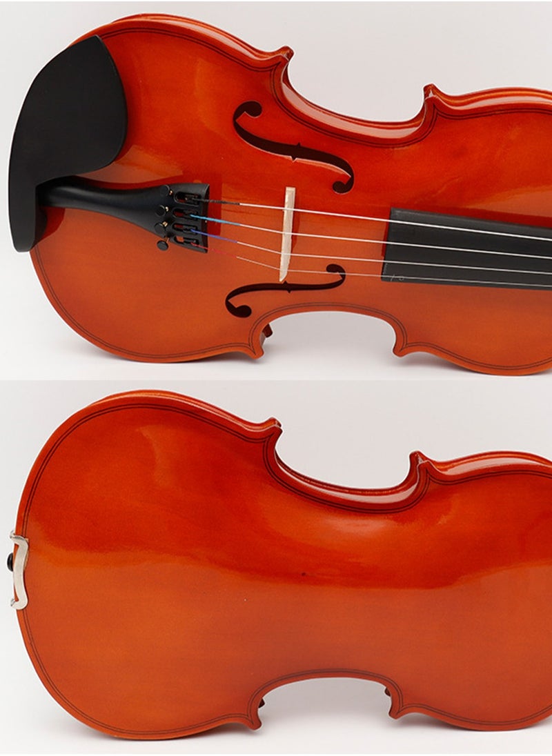 Mike Music Mike Music 4/4 Violin Set Full Size Student Violin for Beginner Fiddle Violin Starter Kit for Kids Adults with Brazilwood Bow, Extra E-1st String, Violin Sticker, Bridge, Rosin and Lightweight Case  - Image 5