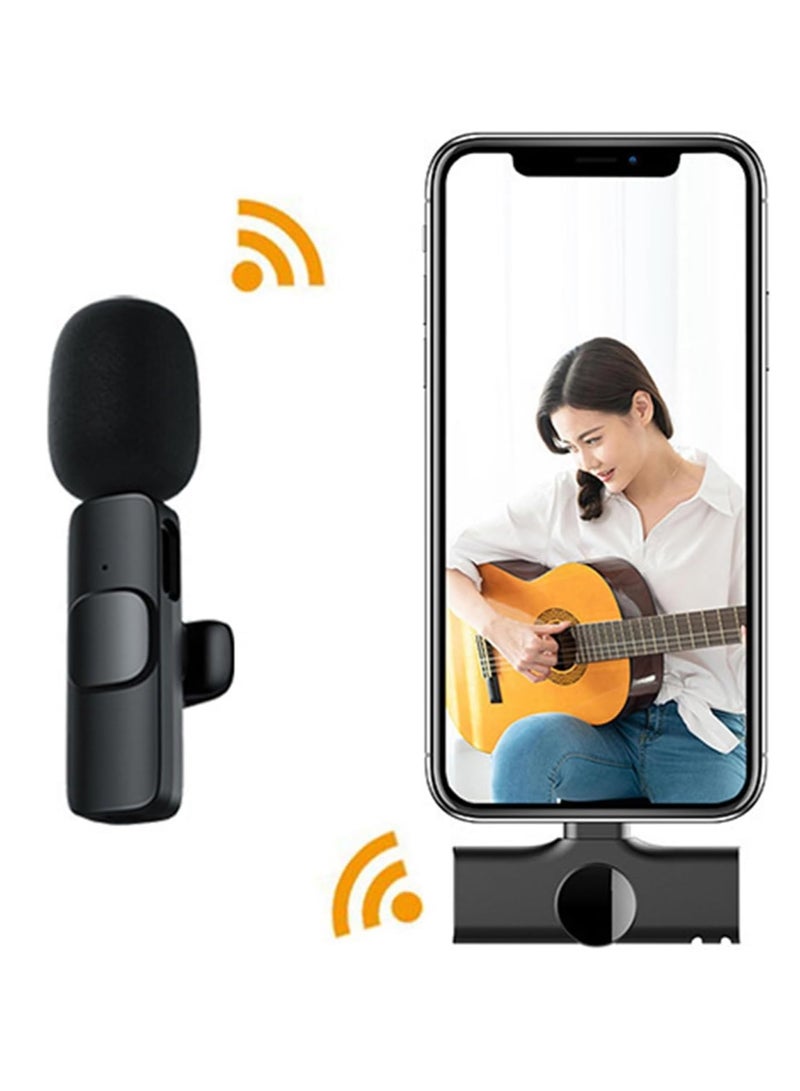 Wireless Microphone Wireless Lavalier Microphone Set Clear Stereo Sound Noise Cancelling Lapel Mic for Vlogs Video Recording Mini Microphone C 2pcs - Image 3