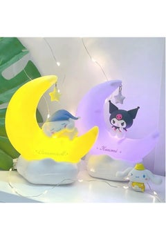 RATSAW Cute Anime Character LED Night Light Kuromi Cinnamoroll Melody Kawaii Night Lights for Room Rechargeable Desk Shelf Ornament Bedside Lamp Kuromi  - Image 4